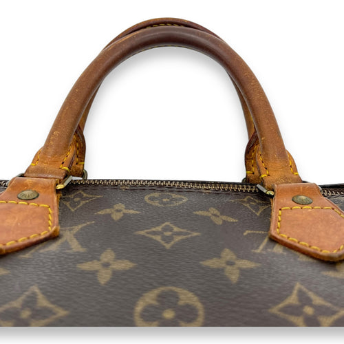 Louis Vuitton Speedy Top Handle Bag 30 Brown in Monogram Coated Canvas, Gold hardware_7