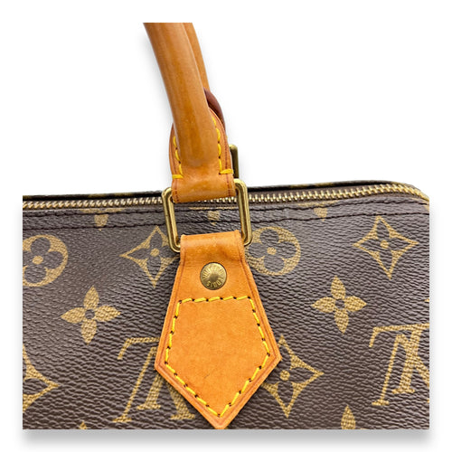 Louis Vuitton Speedy Top Handle Bag 30 Brown in Monogram Coated Canvas, Gold hardware_8