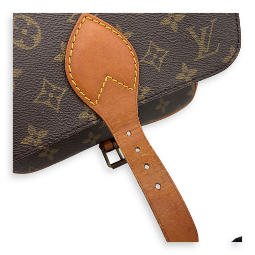 Louis Vuitton Cartesiere Crossbody Bag Brown in Monogram Coated Canvas, Gold hardware_8