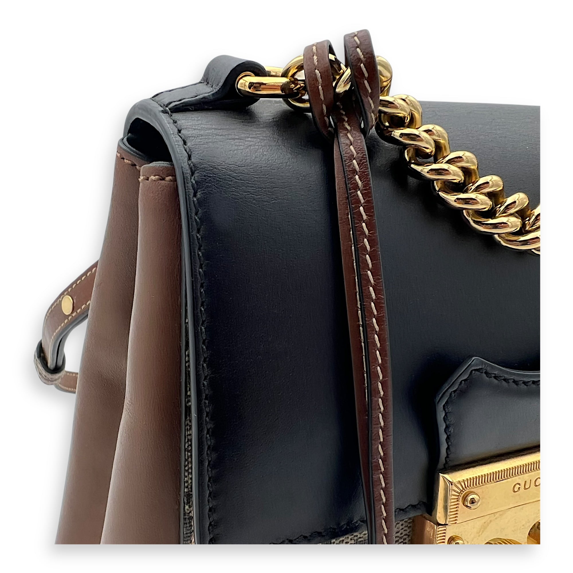 Gucci Padlock Backpack Brown in Coated Canvas, Gold hardware_7