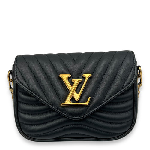 Louis Vuitton New Wave Crossbody Bag Black in Calfskin, Gold hardware_1