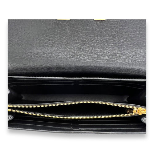 Louis Vuitton Capucines Long Black Wallet in Calfskin, Gold hardware_8