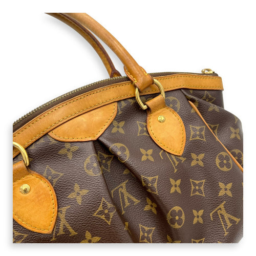 Louis Vuitton Tivoli Top Handle Bag Small Brown in Monogram Coated Canvas, Gold hardware_8