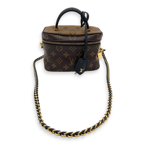 Louis Vuitton Vanity Top Handle Bag Brown in Monogram Coated Canvas, Gold hardware_8