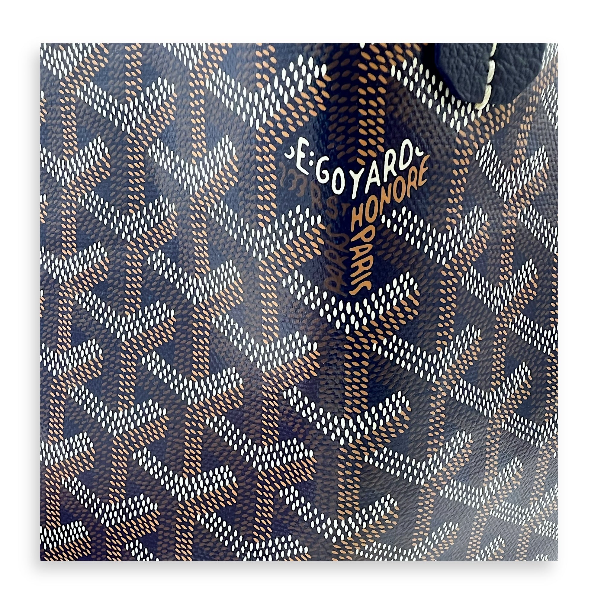 Goyard Saint Louis PM Blue Tote Bag in Coated Canvas, Silver hardware_8