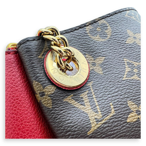 Louis Vuitton Surene Shoulder Bag Brown in Monogram Coated Canvas, Gold hardware_8