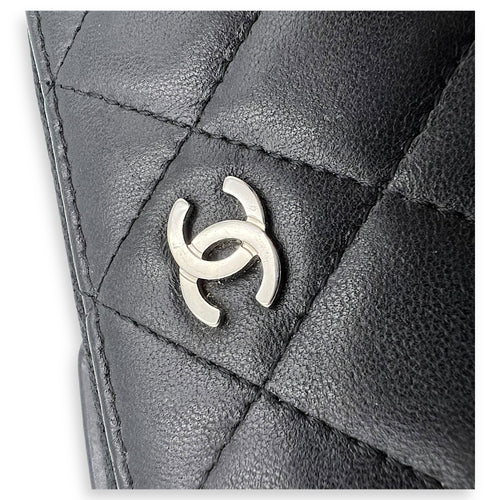 Chanel CC Wallet Black in Lambskin, Silver hardware_8