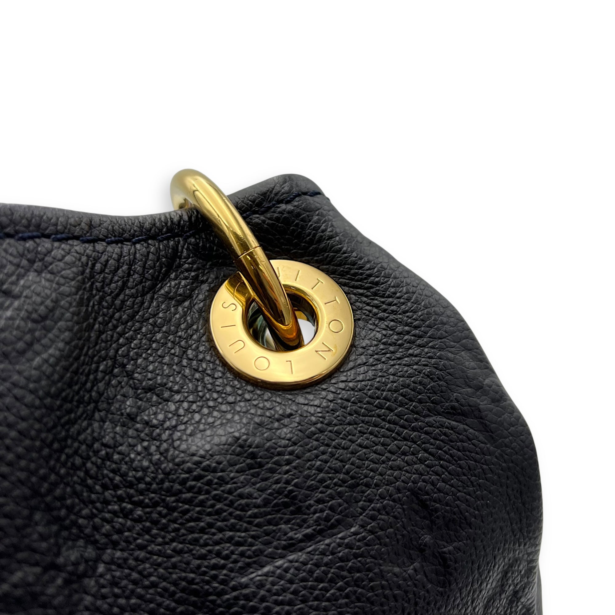 Louis Vuitton Artsy Blue Shoulder Bag in Empreinte Leather, Gold hardware_8