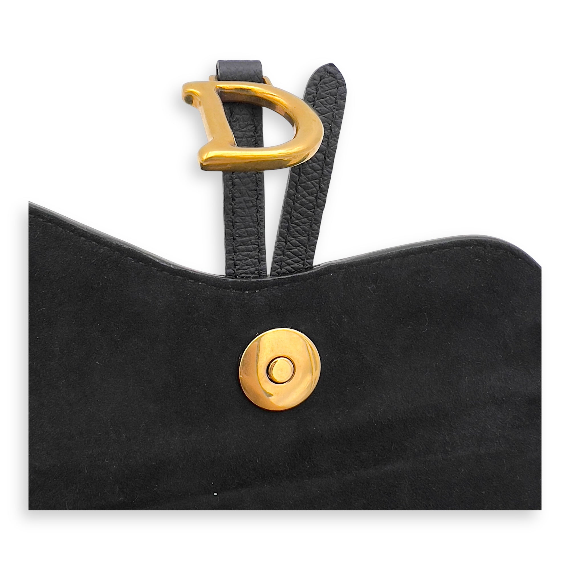 Christian Dior Saddle Belt Bag Black in Calfskin, Gold hardware_4