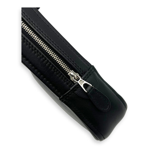 Balenciaga Logo Pouch Black in Calfskin, Silver hardware_8