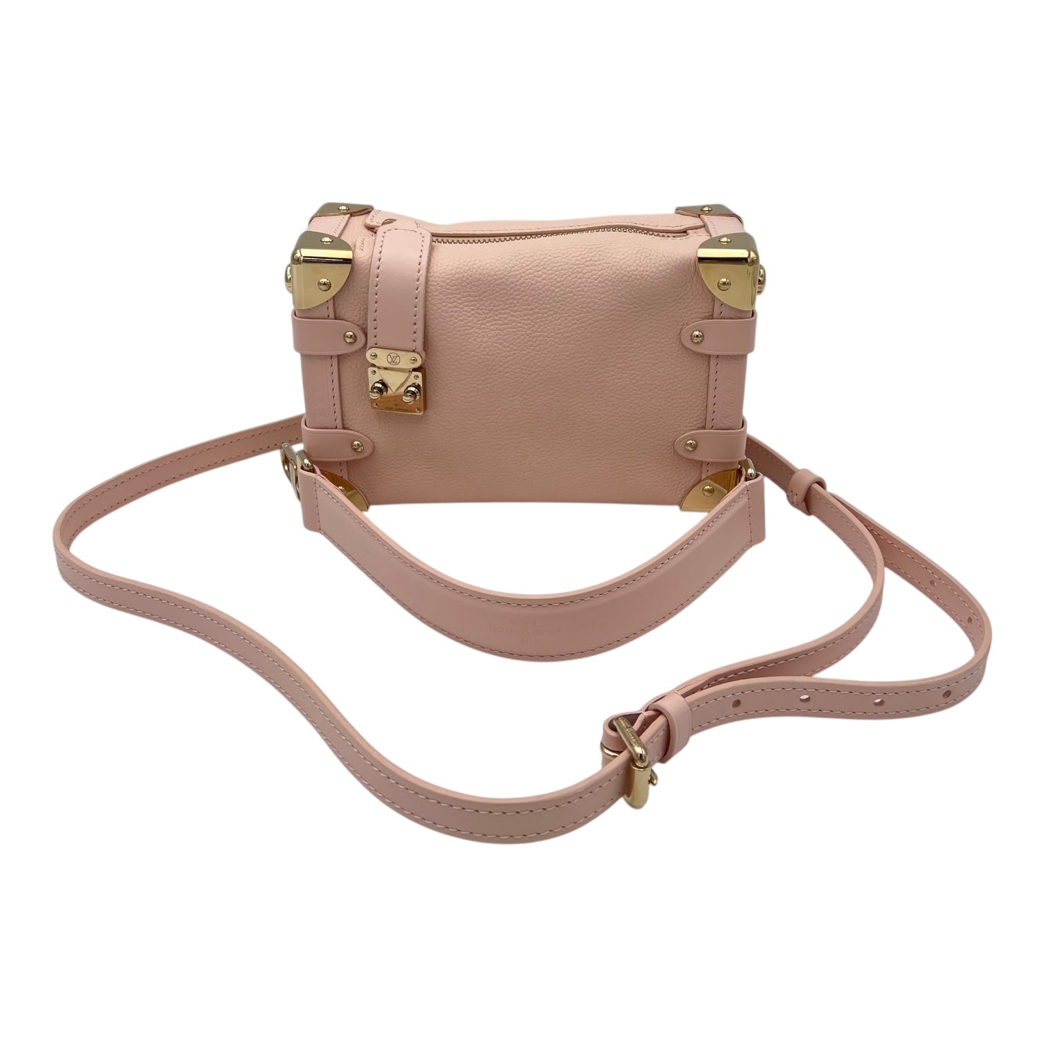 Louis Vuitton Side Trunk PM Pink Crossbody Bag in Calfskin, Silver hardware_10