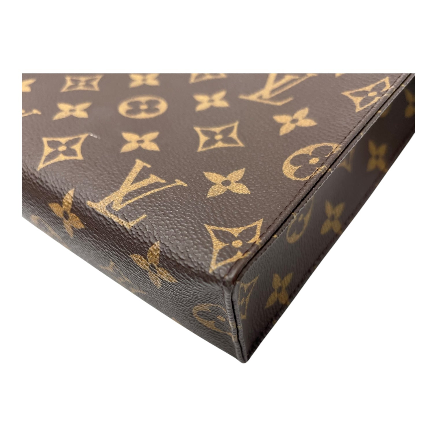 Louis Vuitton Pochette Toilette Brown Pouch in Monogram Coated Canvas, Gold hardware_8