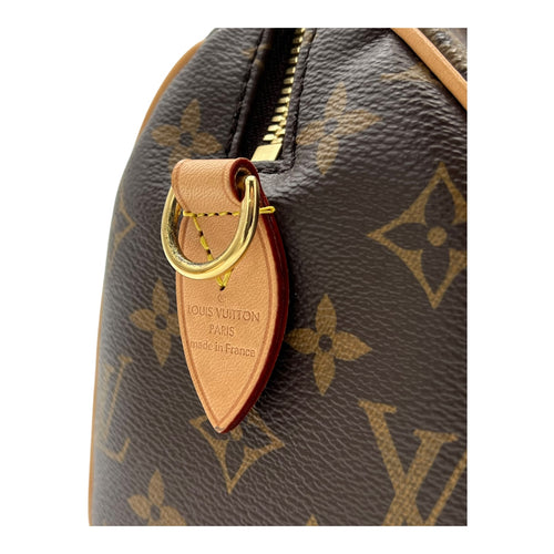 Louis Vuitton Speedy Top Handle Bag 20 Brown in Monogram Coated Canvas, Gold hardware_8