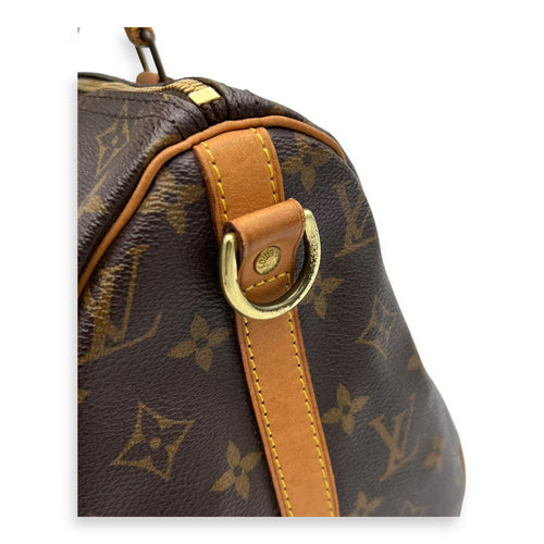 Louis Vuitton Speedy Bandouliere Top Handle Bag 30 Brown in Monogram Coated Canvas, Gold hardware_8