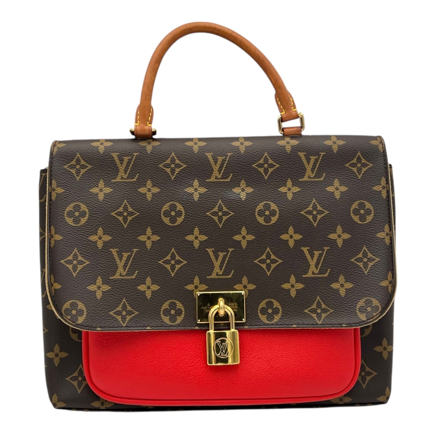 Louis Vuitton Marignan Top Handle Bag Brown in Monogram Coated Canvas, Gold hardware_1