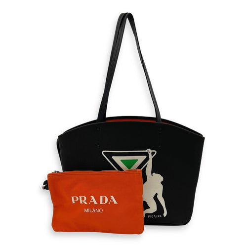 Prada Canapa Tote Bag Black in Canvas_8