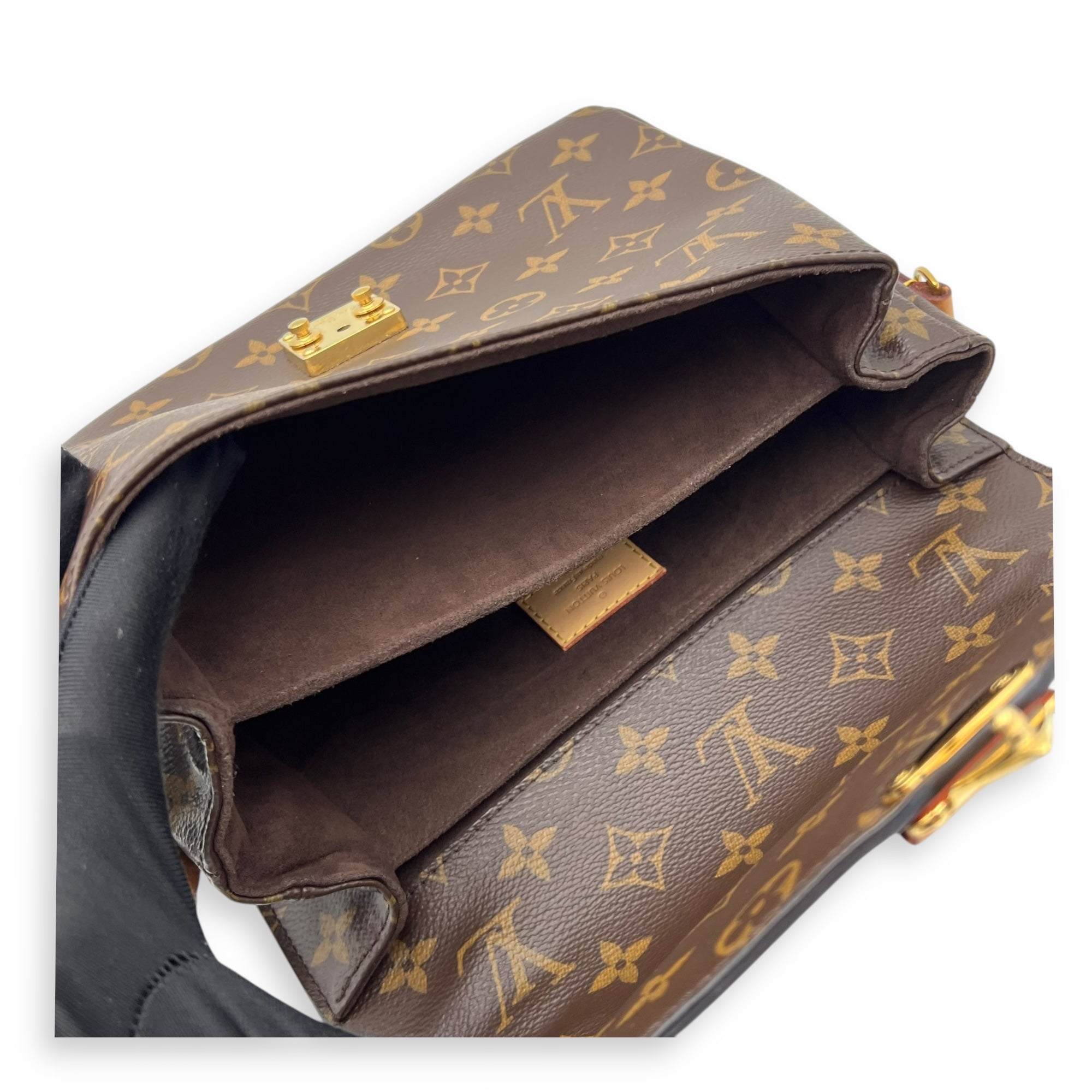 Louis Vuitton Metis Crossbody Bag Brown in Monogram Coated Canvas, Gold hardware_8