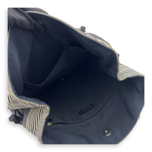 Chanel Others Tote Bag Grey in Canvas, Silver hardware_8