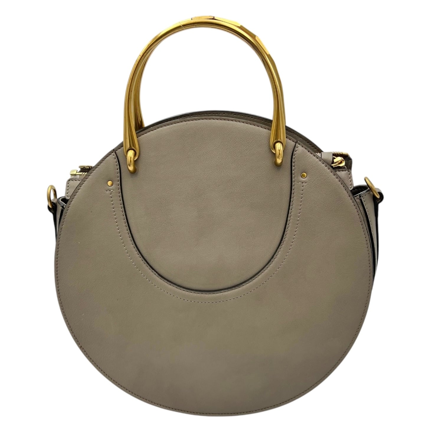 Chloé Pixie Top Handle Bag Grey in Calfskin, Gold hardware_2