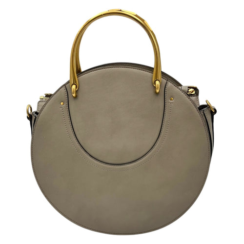 Chloé Pixie Top Handle Bag Grey in Calfskin, Gold hardware_2