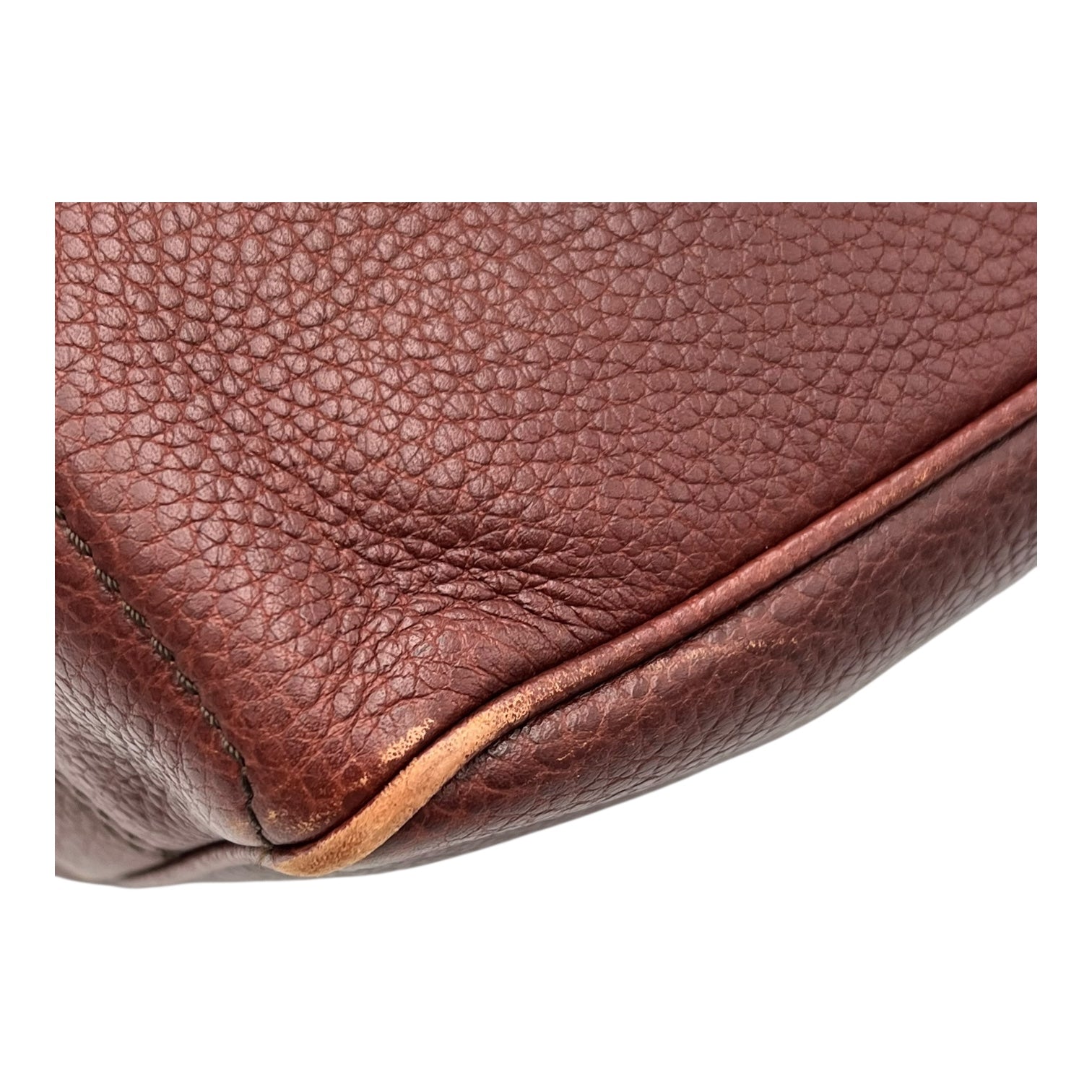 Celine Boogie Top Handle Bag Brown in Calfskin, Silver hardware_8