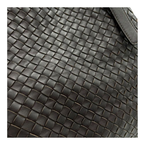 Bottega Veneta Intrecciato Tote Bag Brown in Lambskin, Gunmetal hardware_8
