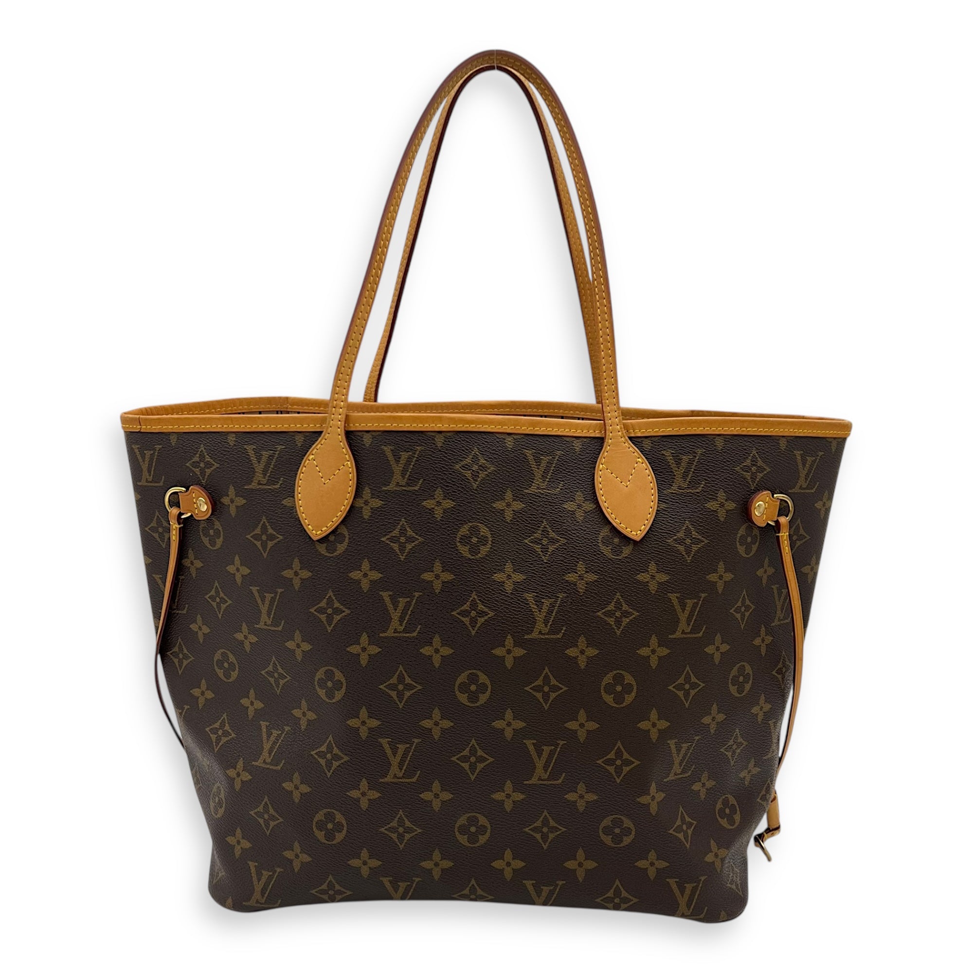 Louis Vuitton Neverfull MM Brown Tote Bag in Coated Canvas, Gold hardware_1