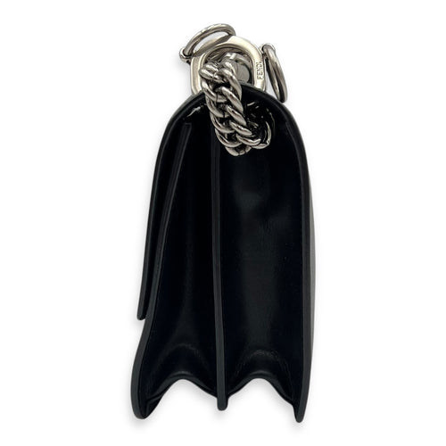 Fendi Kan I Shoulder Bag Black in Calfskin, Silver hardware_4