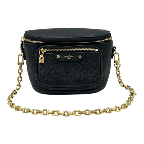 Louis Vuitton BumBag Belt Bag Black in Empreinte Leather, Gold hardware_8