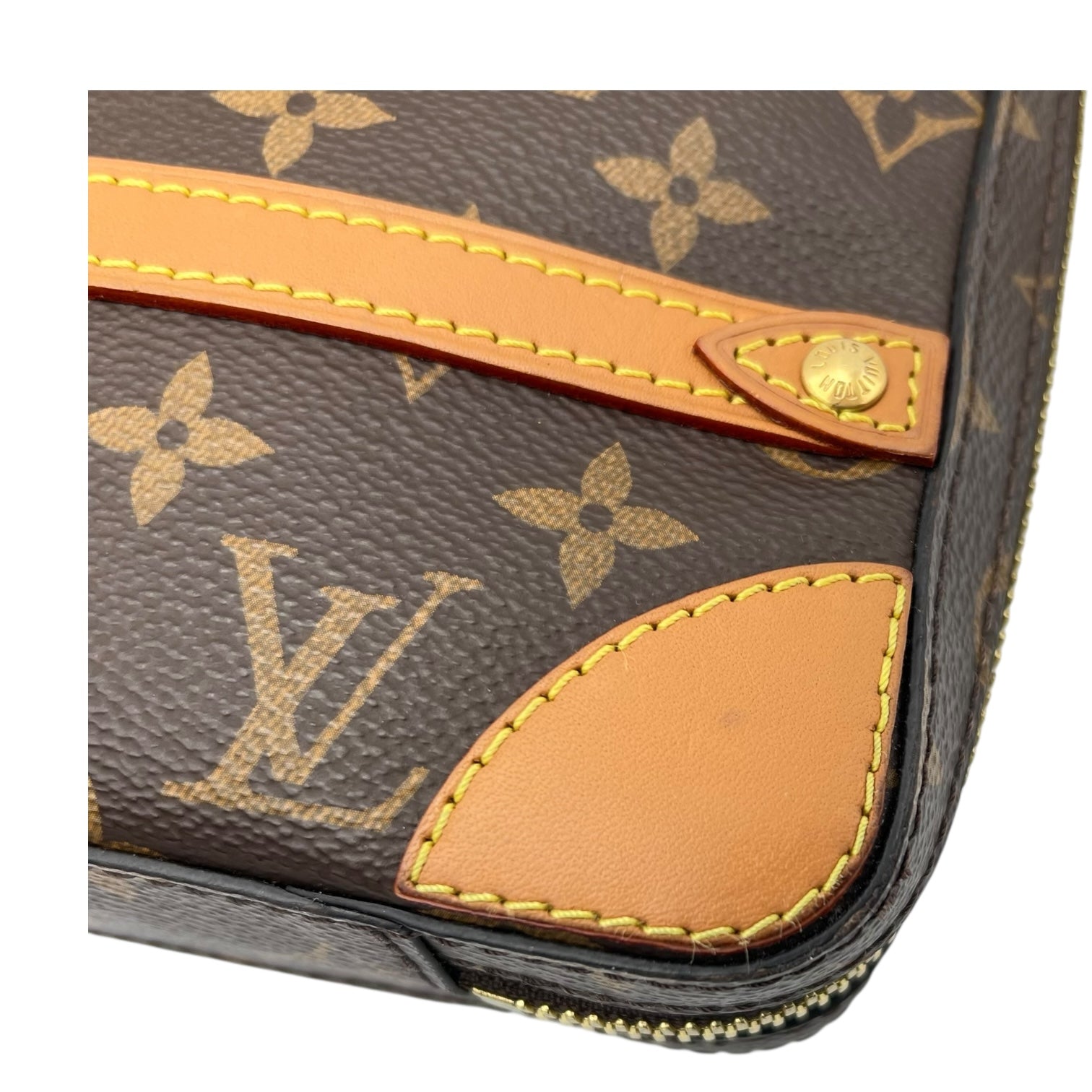Louis Vuitton Trunk Crossbody Bag MM Brown in Monogram Coated Canvas, Gold hardware_8