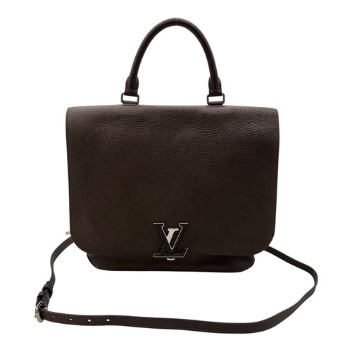 Louis Vuitton Volta Top Handle Bag Grey in Calfskin, Silver hardware_11
