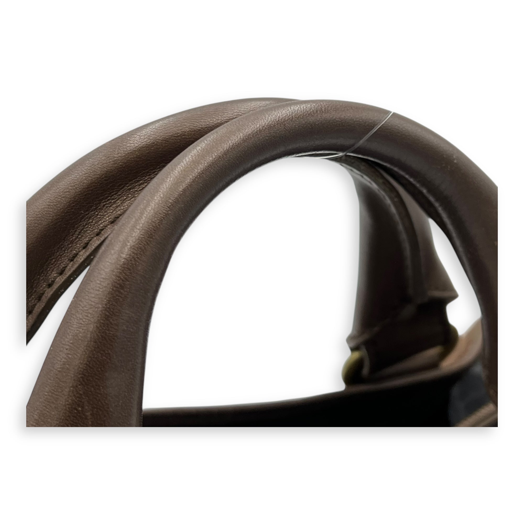Celine Boogie Top Handle Bag Brown in Suede Leather, Gold hardware_8