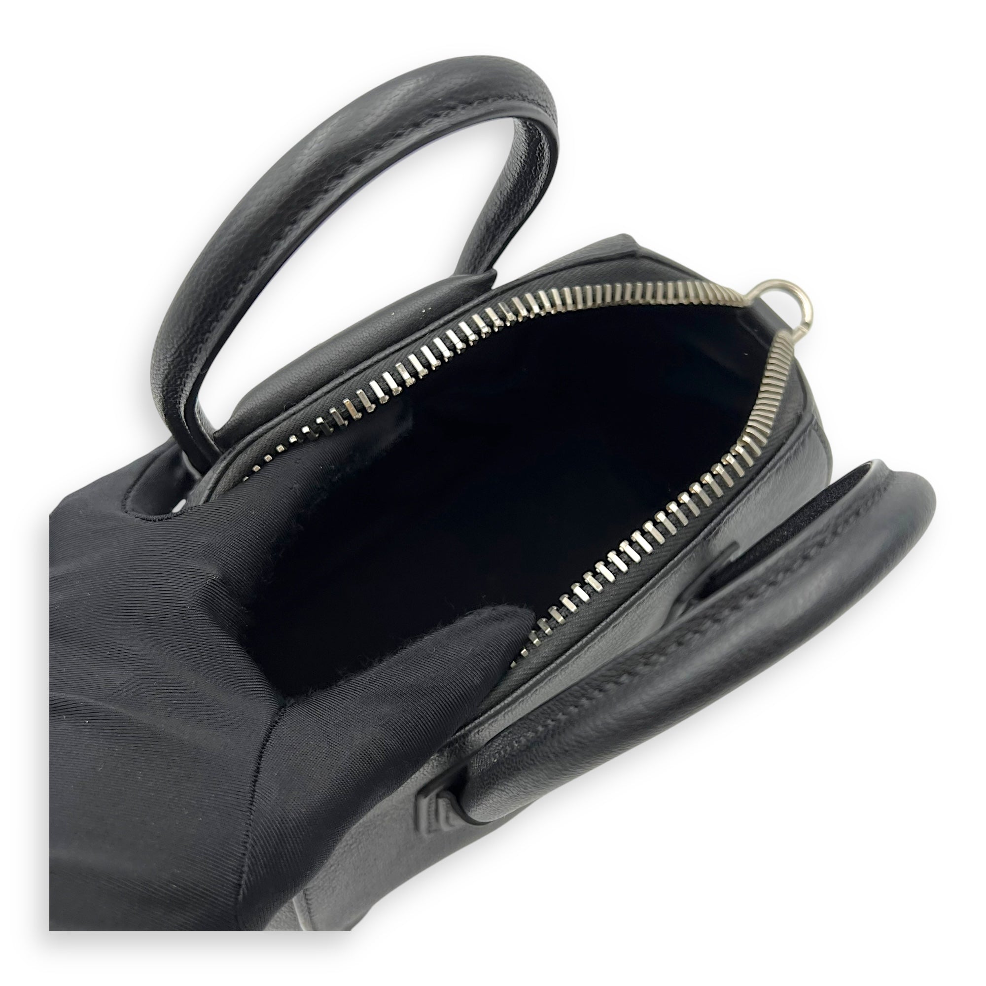 Givenchy Antigona Top Handle Bag Black in Calfskin, Silver hardware_8