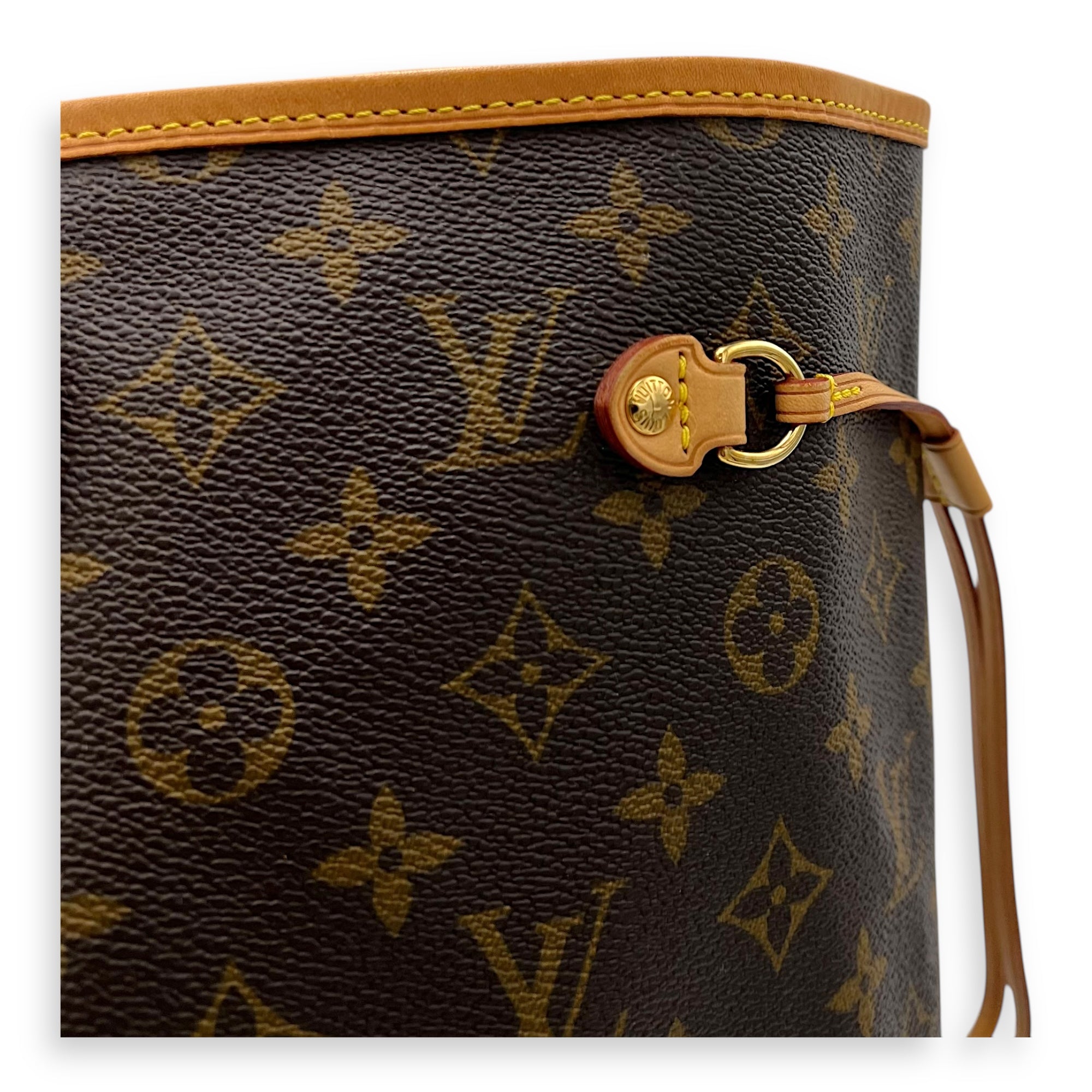 Louis Vuitton Neverfull Tote Bag GM Brown in Coated Canvas, Gold hardware_8