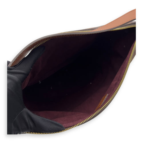 Louis Vuitton Diane Shoulder Bag Damier Ebene in Coated Canvas, Gold hardware_8