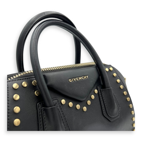 Givenchy Antigona Top Handle Bag Black in Calfskin, Gold hardware_8