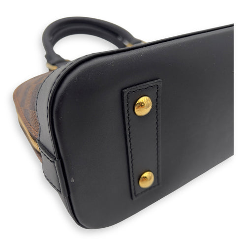 Louis Vuitton Karakoram Alma BB Damier Ebene Top Handle Bag in Coated Canvas, Gold hardware_6