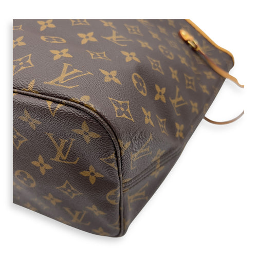 Louis Vuitton Neverfull Tote Bag MM Brown in Monogram Coated Canvas, Gold hardware_10
