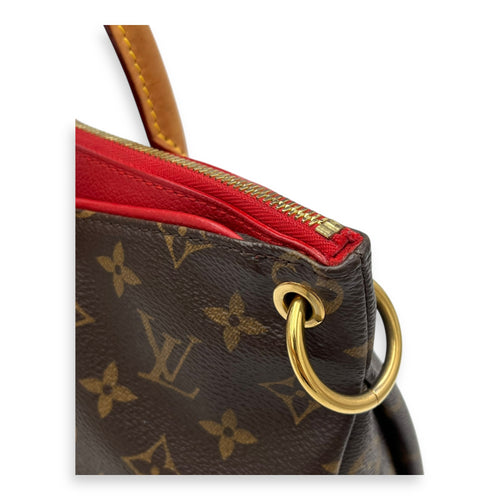 Louis Vuitton Pallas Top Handle Bag Brown in Monogram Coated Canvas, Gold hardware_8