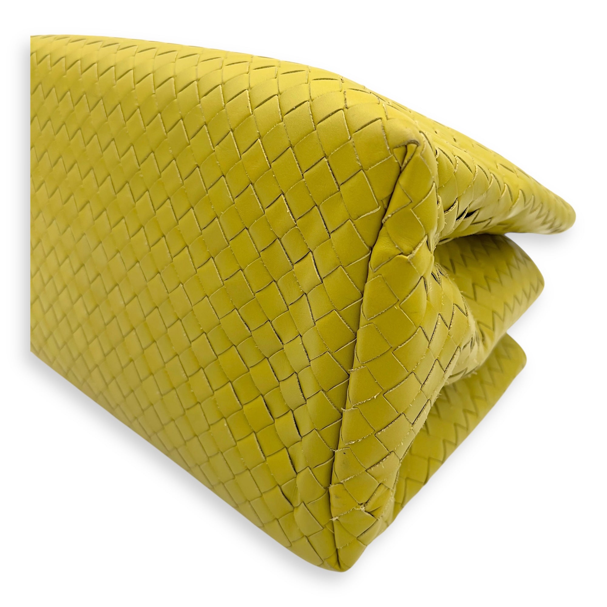 Bottega Veneta Roma Top Handle Bag Green in Calfskin, Ruthenium hardware_8
