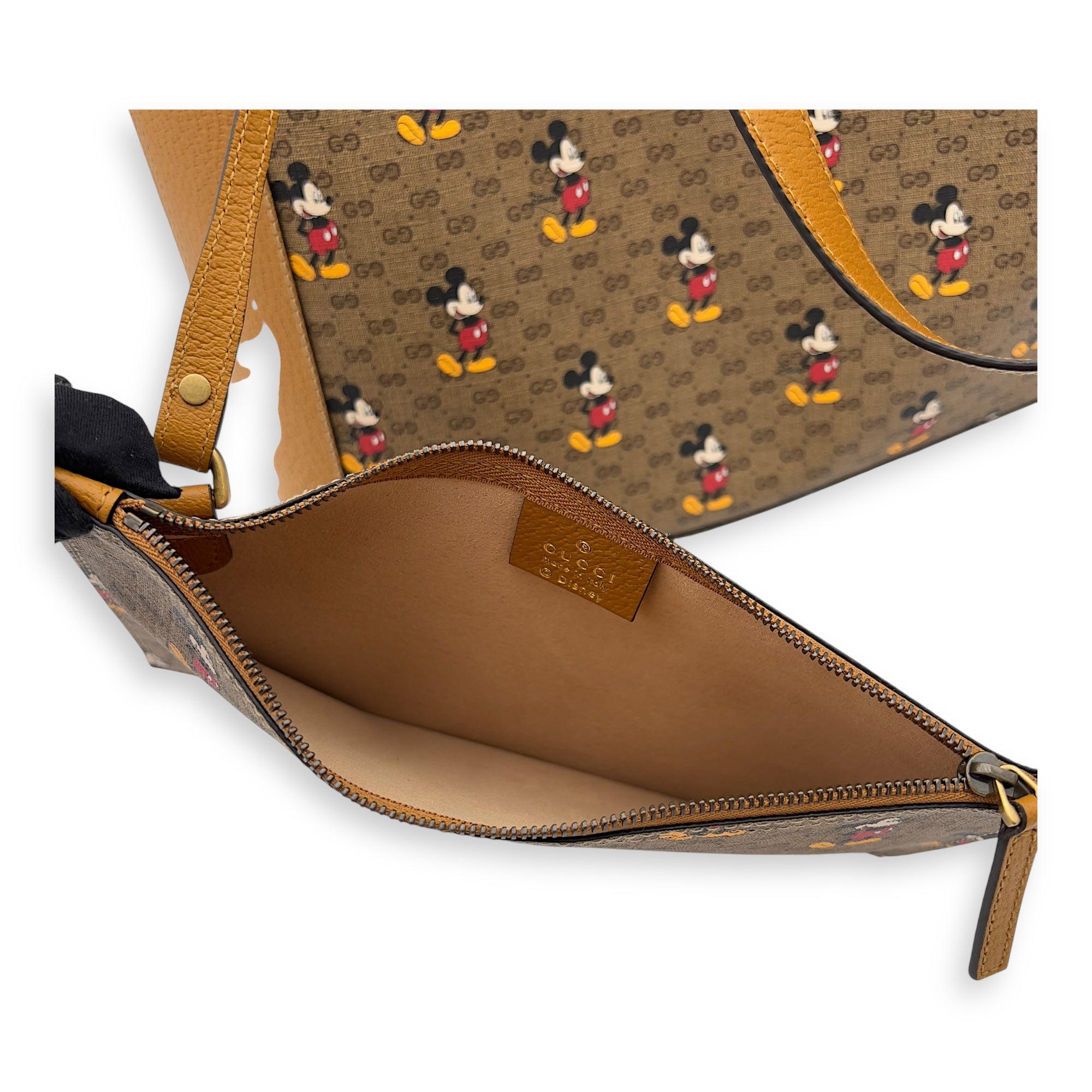 Gucci x Disney GG Supreme Tote Bag Brown in Coated Canvas, Gold hardware_6