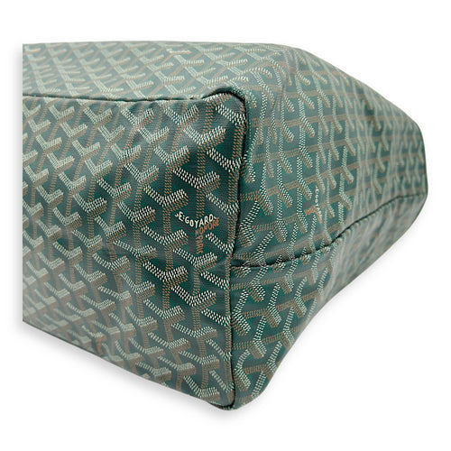 Goyard Saint Louis Tote Bag GM Green in Coated Canvas, Silver hardware_10