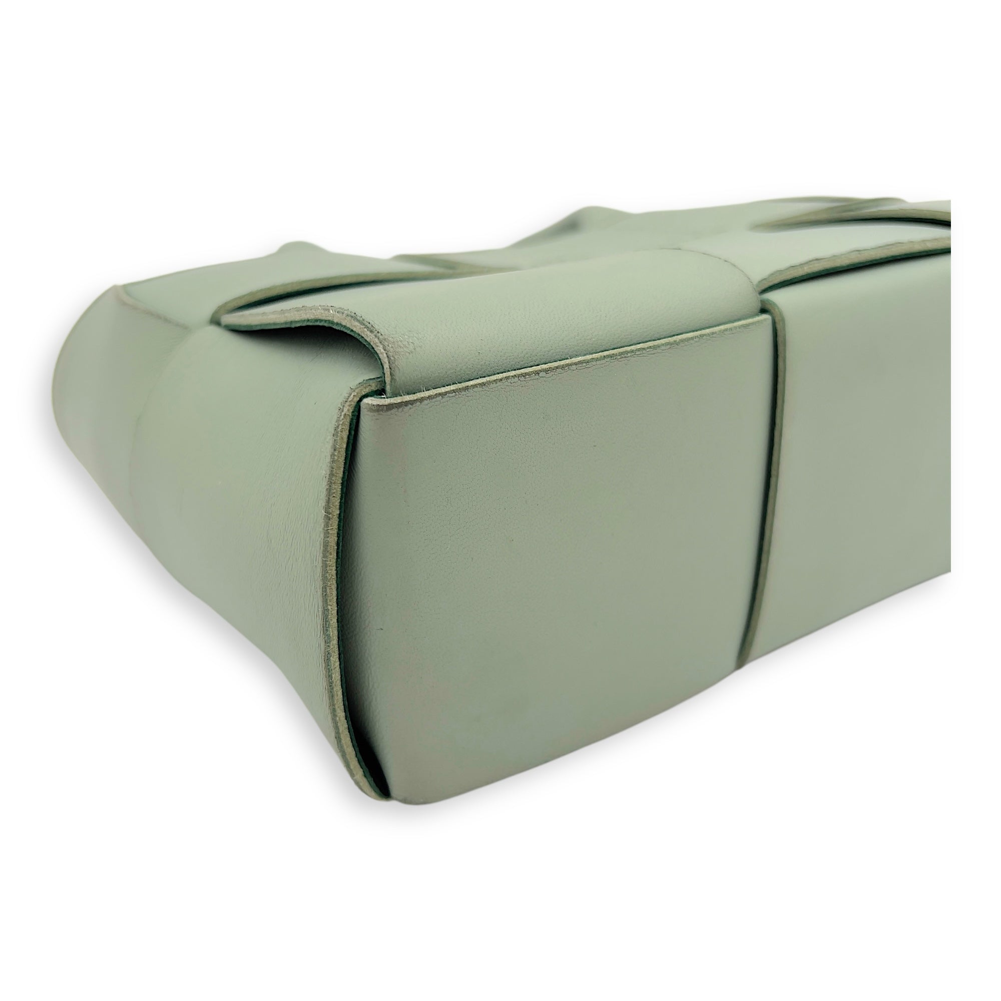 Bottega Veneta Arco Top Handle Bag Green in Lambskin_8