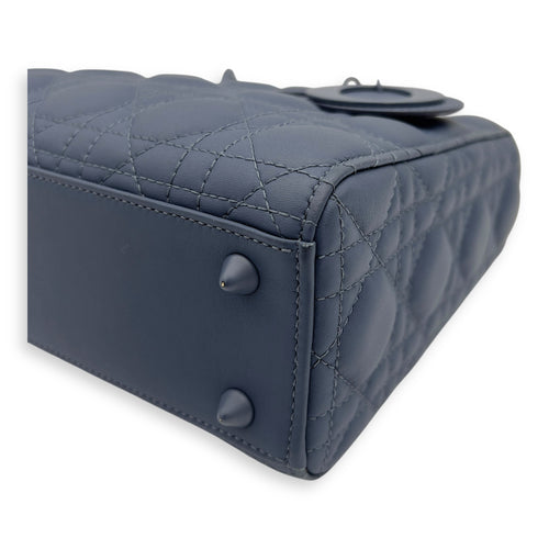 Christian Dior Lady Dior Top Handle Bag Small Ultramatte in Lambskin, Lacquered Metal hardware_6