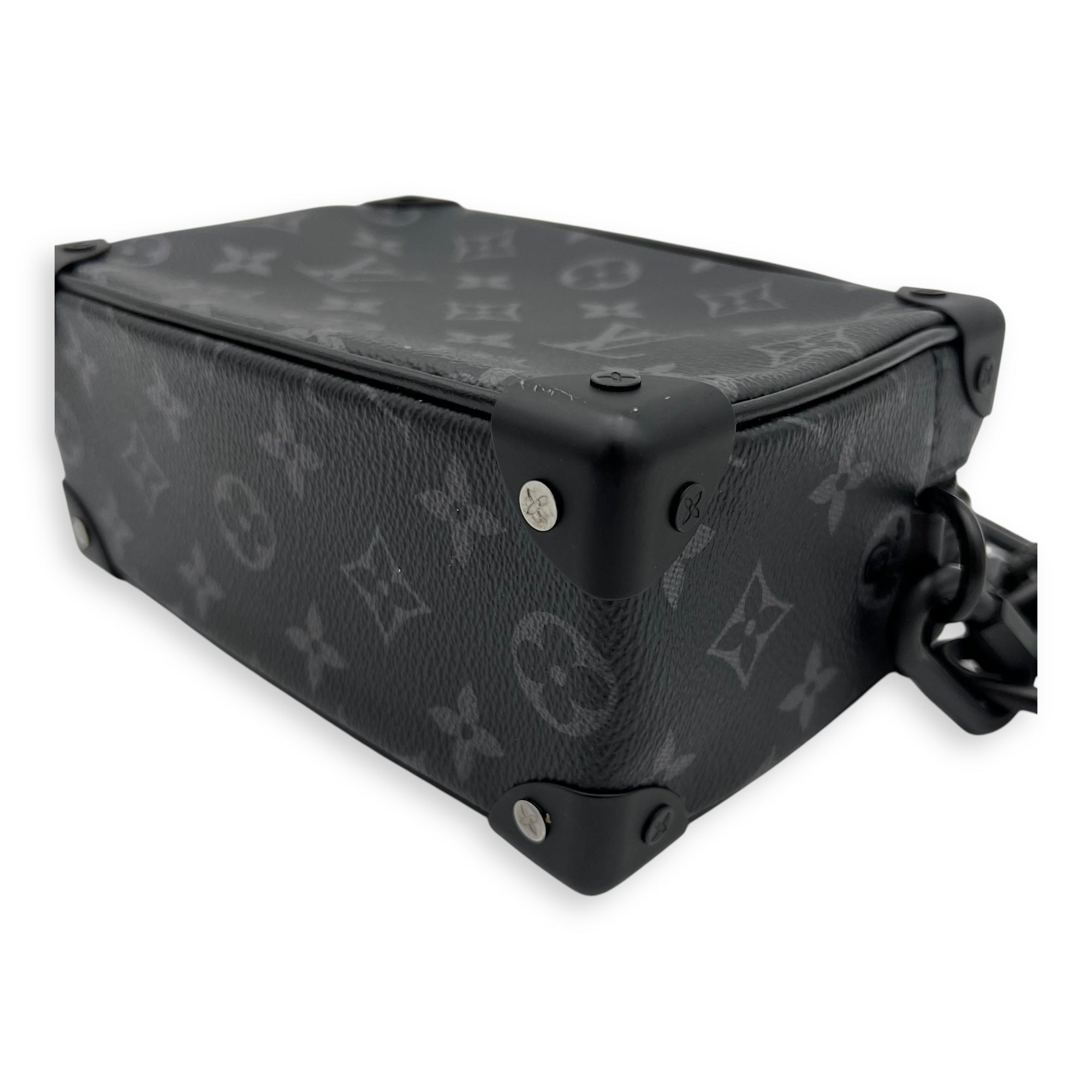 Louis Vuitton Trunk Shoulder Bag Black in Monogram Coated Canvas, Black hardware_8