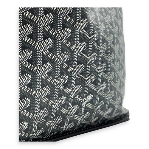Goyard Anjou Mini Grey Tote Bag in Coated Canvas, Silver hardware_8