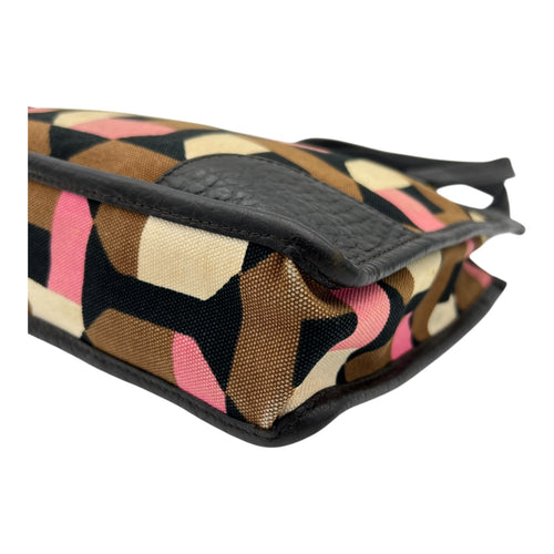 Prada Logo Multi-colour Top Handle Bag in Canvas, Gold hardware_10