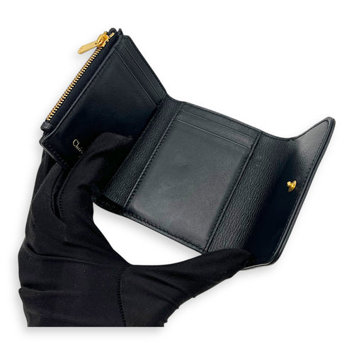 Christian Dior 30 Montaigne Blue Wallet in Jacquard, Gold hardware_8