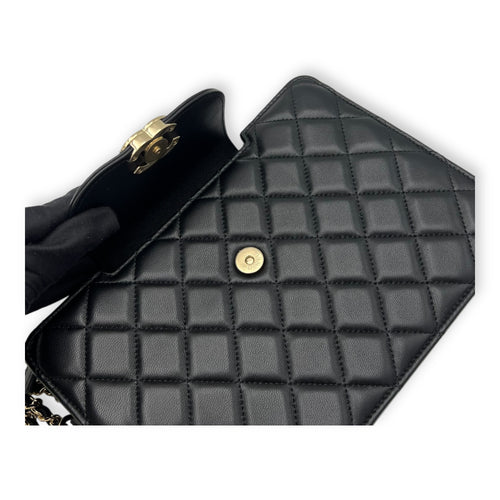 Chanel CC Clutch Black in Lambskin, Gold hardware_8