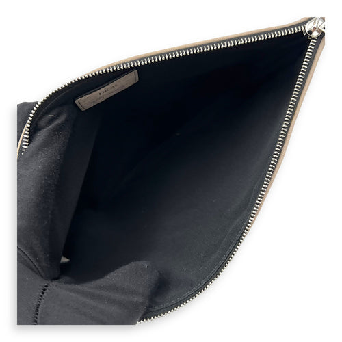 Christian Dior Clutch  Clutch Small Brown in Calfskin, Silver hardware_8